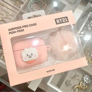 🐑 BT21 RJ Baby Silicone AirPods Pro Pom Pom Case